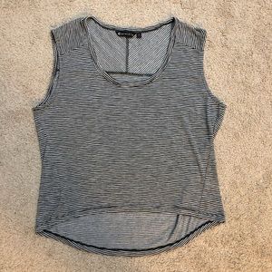 Athleta striped high low shirt - large petite